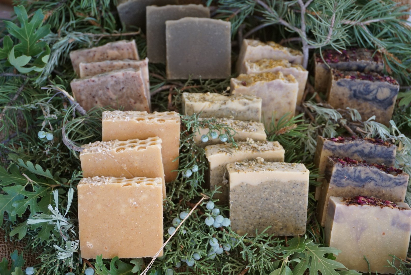 Botanical Infused Goat Milk Soap made from carefully selected hand picked botanicals.